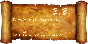 Burányi Bettina névjegykártya