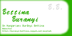 bettina buranyi business card