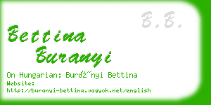 bettina buranyi business card